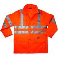 Ergodyne GloWear 8365 Class 3 Rain Jacket, Orange, 5XL 24319